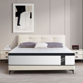 King Size 12 Inch Medium Plush Individual Pocket Spring CertiPUR -US Memory Foam Hybrid Mattress
