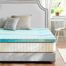 2-3 Inch Gel Memory Foam Mattress Topper Full Size Cooling Mattress Soft and Breathable Bed Topper School Bedroom Furniture (Color: 2inch, size: Twin)